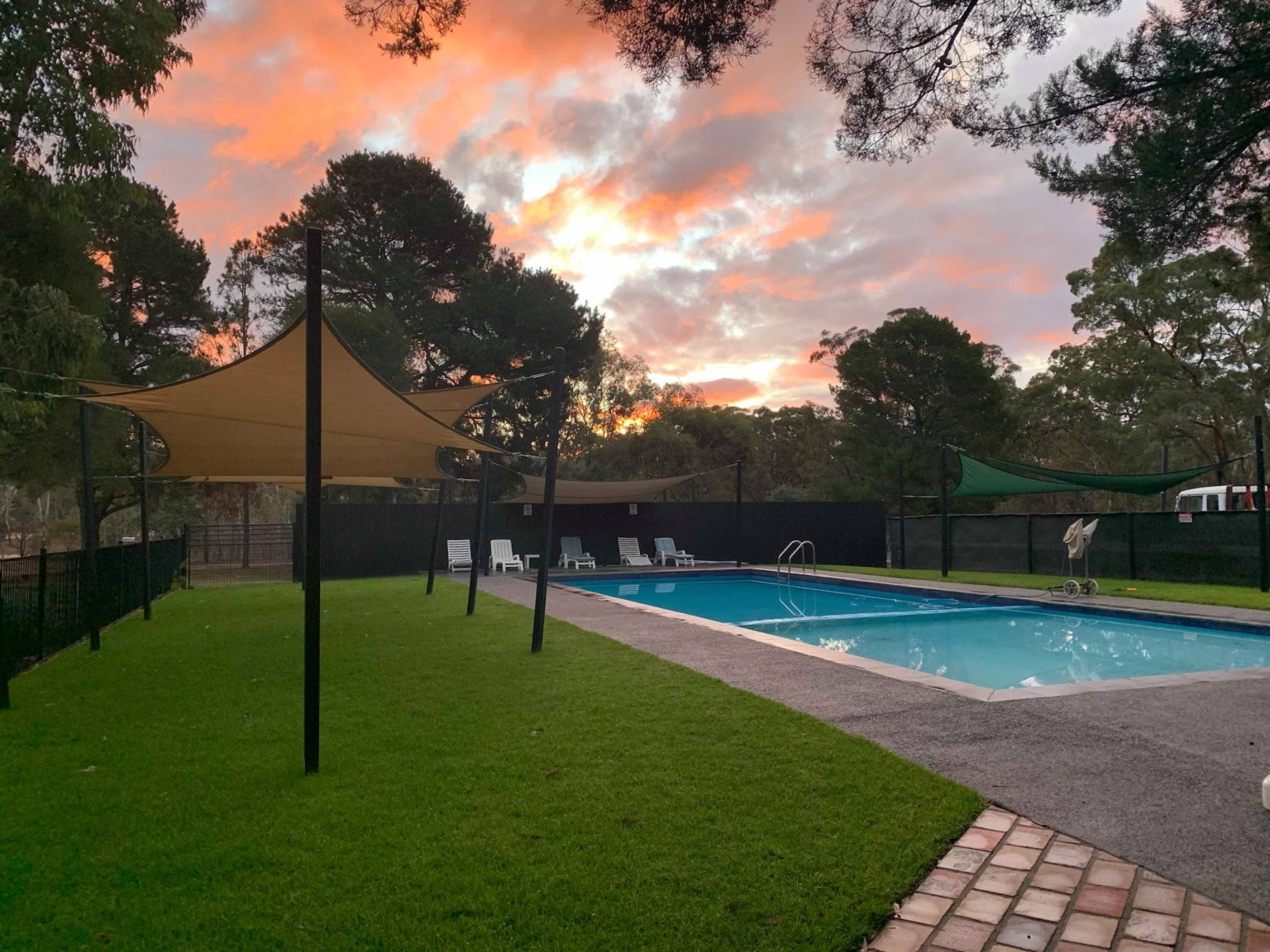 Grampians Sunset over the pool
