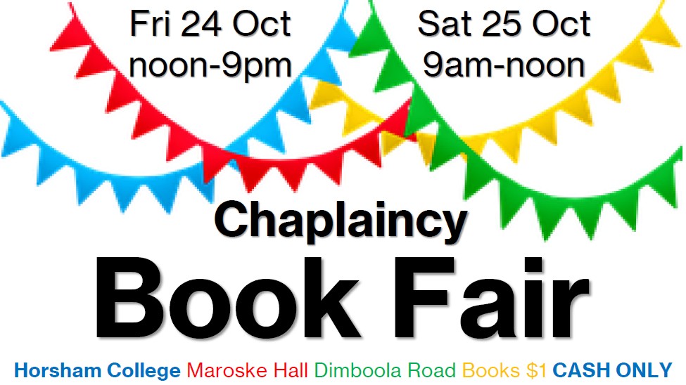 Chaplaincy Book Fair Oct 24 25 2025