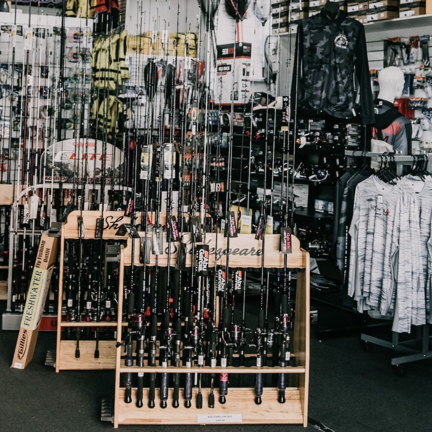 Inside range of store and stock