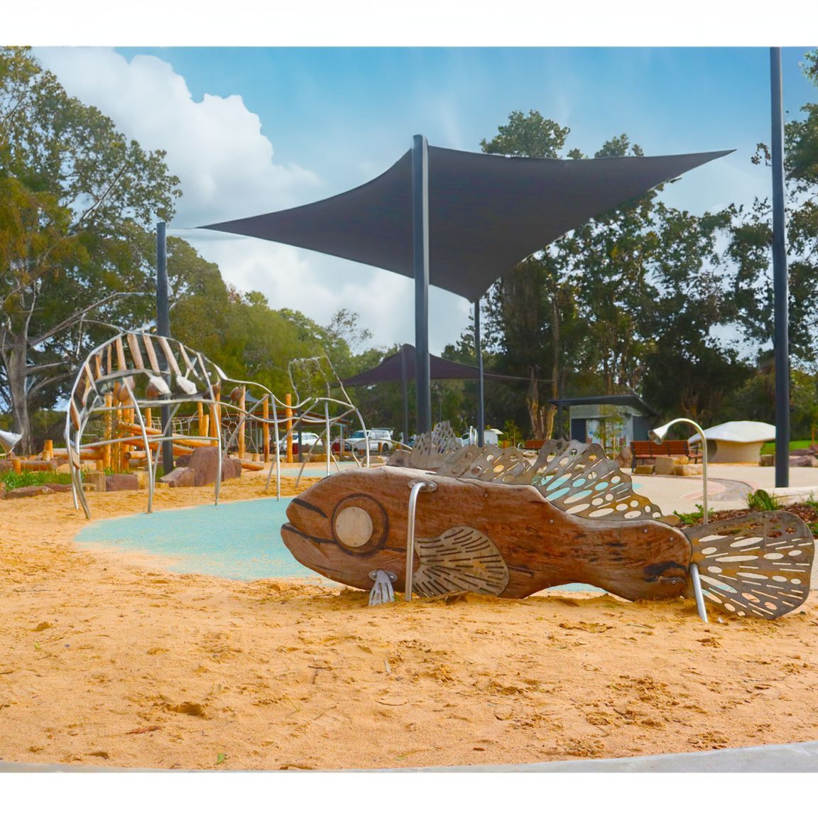 Nature Play Park Wooden Fish